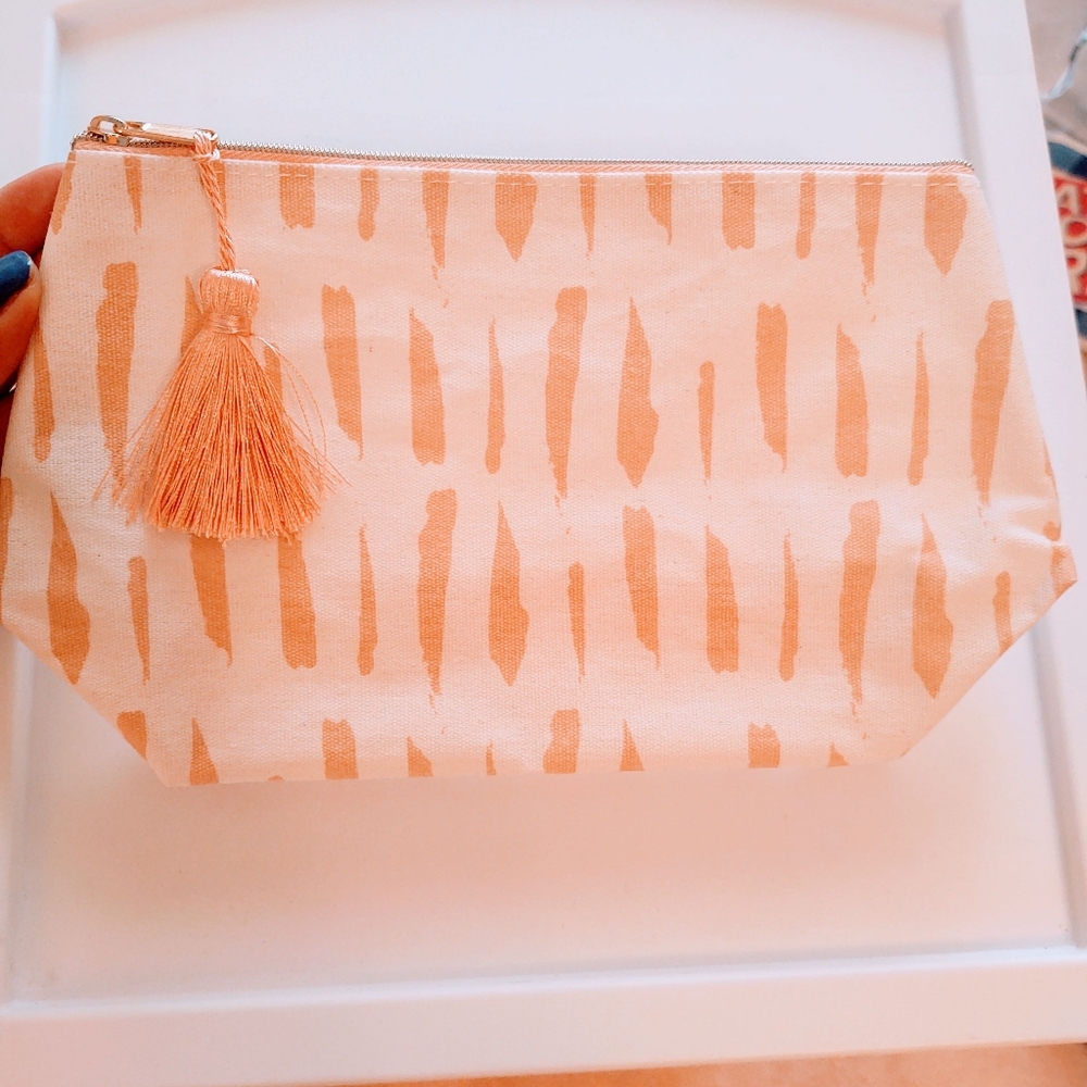 Cosmetic bag with tassel! Brand new!